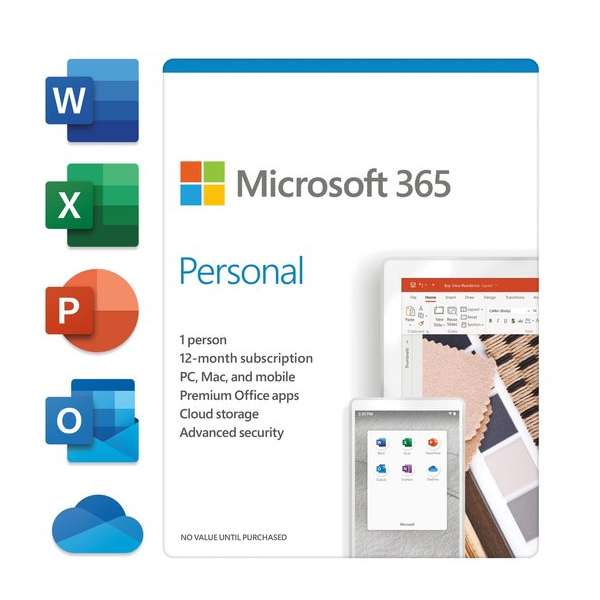 Microsoft 365 personal - engels - 1 jaar abonnement Microsoft 365 personal - engels - 1 jaar abonnement