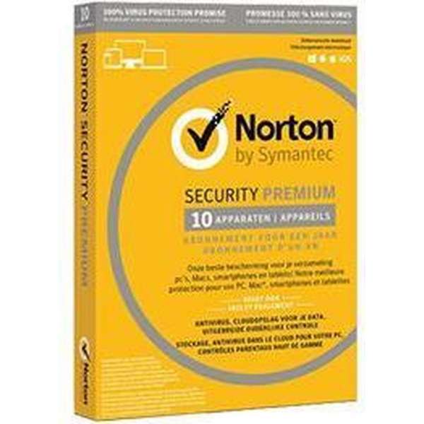 Norton / Symantec DSD190036 Norton Security Premium + Backup 25GB 10-Devices 3jaar Norton / Symantec DSD190036 Norton Security Premium + Backup 25GB 10-Devices 3jaar