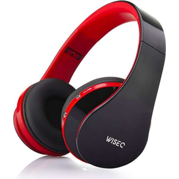 WISEQ Draadloze Kinder Koptelefoon - Bluetooth Koptelefoon voor Kinderen - on ear - 8 uur muziek | zwart/rood WISEQ Draadloze Kinder Koptelefoon - Bluetooth Koptelefoon voor Kinderen - on ear - 8 uur muziek | zwart/rood