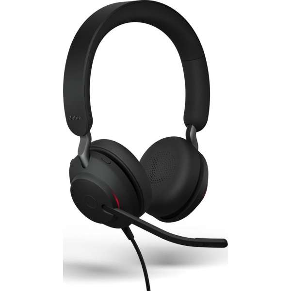 Jabra Evolve2 40 UC Stereo Headset USB-C/USB-A - UC-gecertificeerd (Zoom, Google Hangout, Avaya, Mitel ...) Jabra Evolve2 40 UC Stereo Headset USB-C/USB-A - UC-gecertificeerd (Zoom, Google Hangout, Avaya, Mitel ...)
