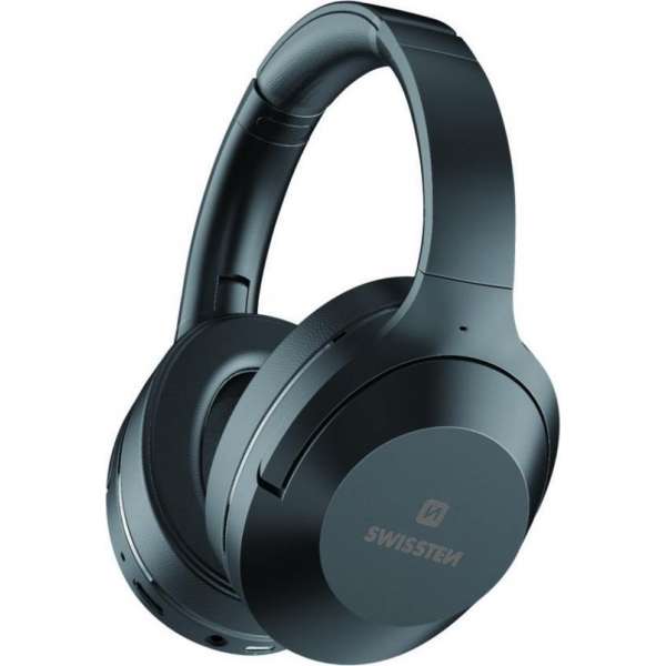 Swissten Hurricane - Draadloze bluetooth over-ear koptelefoon met Noise Cancelling - Zwart Swissten Hurricane - Draadloze bluetooth over-ear koptelefoon met Noise Cancelling - Zwart