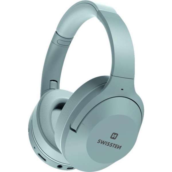 Swissten Hurricane - Draadloze bluetooth over-ear koptelefoon met Noise Cancelling - Grijs Swissten Hurricane - Draadloze bluetooth over-ear koptelefoon met Noise Cancelling - Grijs