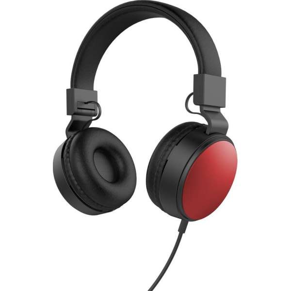 Maxam EJ-0301M On-ear koptelefoon - Zwart/Rood Maxam EJ-0301M On-ear koptelefoon - Zwart/Rood