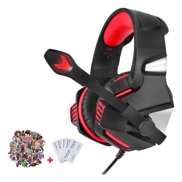 Gaming Headset voor PS4 Xbox One, Micolindun Over Ear Gaming Koptelefoon met Microfoon - ROOD Gaming Headset voor PS4 Xbox One, Micolindun Over Ear Gaming Koptelefoon met Microfoon - ROOD