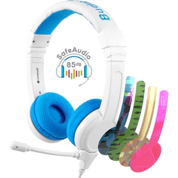 BuddyPhones School+ koptelefoon blauw - 85db - geluidsbescherming BuddyPhones School+ koptelefoon blauw - 85db - geluidsbescherming