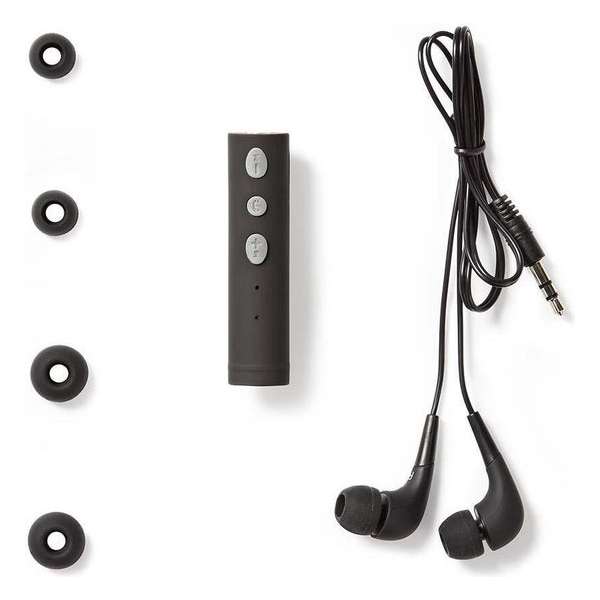 Nedis In-Ear Koptelefoon Met Bluetooth Receiver | Oortjes Met Microfoon | Maak Iedere Koptelefoon Draadloos | Zwart Nedis In-Ear Koptelefoon Met Bluetooth Receiver | Oortjes Met Microfoon | Maak Iedere Koptelefoon Draadloos | Zwart