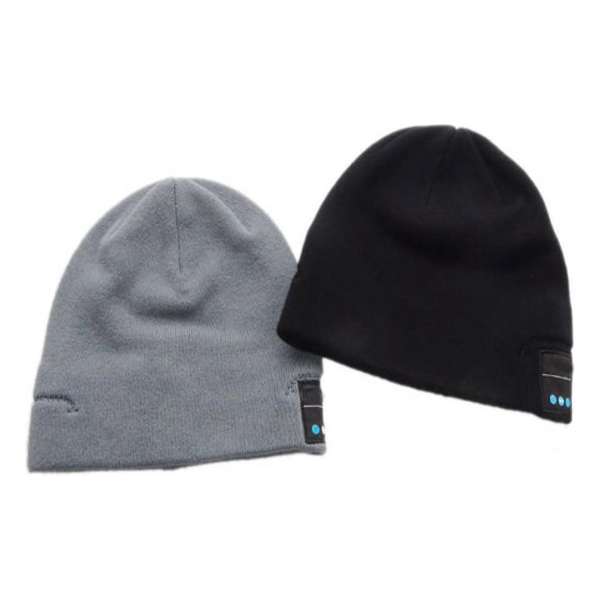 Beanie muts met draadloze Bluetooth koptelefoon, grijs , merk i12Cover Beanie muts met draadloze Bluetooth koptelefoon, grijs , merk i12Cover