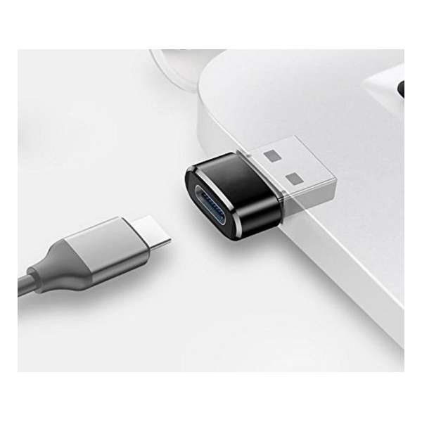 2 STUKS USB-C / Type-C Female naar USB Male Adapter, ondersteuning voor opladen en transmissie 2 STUKS USB-C / Type-C Female naar USB Male Adapter, ondersteuning voor opladen en transmissie