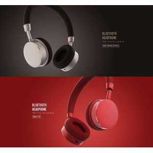 REMAX - Bluetooth Headphones Koptelefoon 520HB – High Quality Sound And Style! – Bruin, Brown / Rood,Red/Wit,White