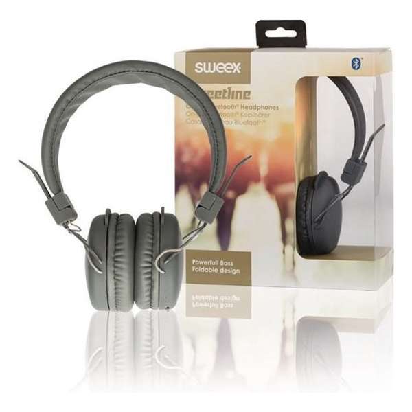 Sweex SWHPBT100G Hoofdtelefoon On-ear Bluetooth 1.00 M Grijs Sweex SWHPBT100G Hoofdtelefoon On-ear Bluetooth 1.00 M Grijs