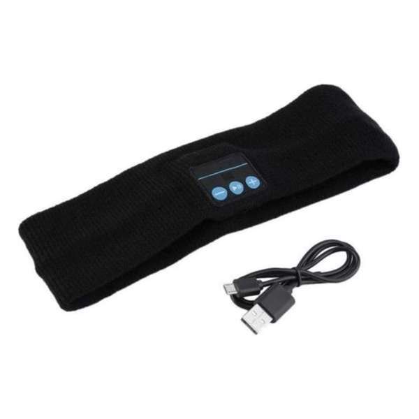 Bluetooth Hoofdband Koptelefoon - Handsfree Bluetooth Muziek Luisteren Via Een Sportband / Haarband - Zwart Bluetooth Hoofdband Koptelefoon - Handsfree Bluetooth Muziek Luisteren Via Een Sportband / Haarband - Zwart