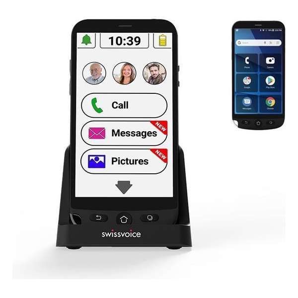 Swissvoice G50 Plus Senioren Smartphone - Met Extra oplaadstation Swissvoice G50 Plus Senioren Smartphone - Met Extra oplaadstation