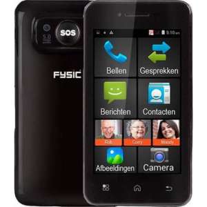 Fysic FMA-5000 - Senioren Smartphone - Met screenprotector en leren hoesje