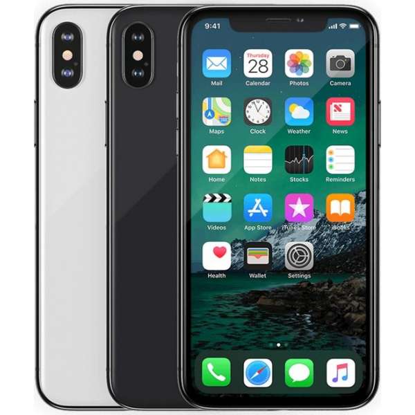 Apple iPhone X - Refurbished door Leapp - C grade (Zichtbare gebruikssporen) - 64GB - Zwart Apple iPhone X - Refurbished door Leapp - C grade (Zichtbare gebruikssporen) - 64GB - Zwart