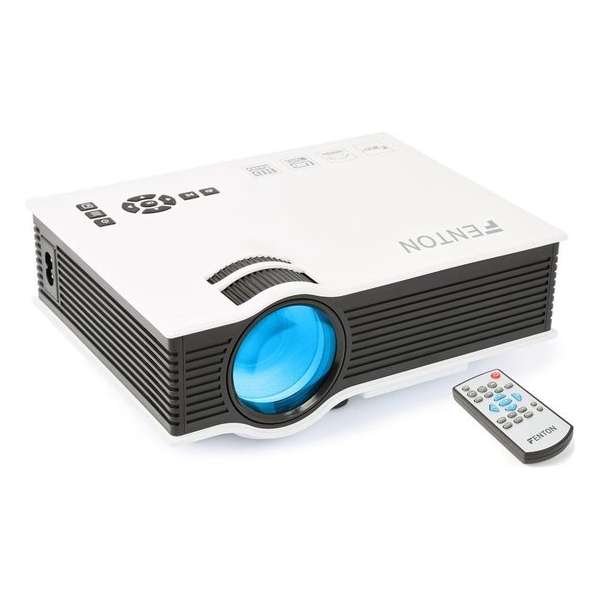 Beamer - Fenton X20 - LED beamer met o.a. HDMI, USB en SD aansluiting voor Home cinema of presentaties Beamer - Fenton X20 - LED beamer met o.a. HDMI, USB en SD aansluiting voor Home cinema of presentaties