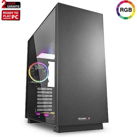 ScreenON - 4K Videobewerking Desktop PC [AMD Ryzen 7 3700X, AMD Radeon RX 580, 32GB RAM]