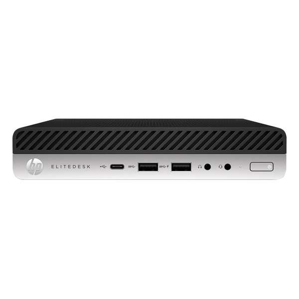 HP EliteDesk 705 65W G4 AMD Ryzen 5 2400G 8 GB DDR4-SDRAM 256 GB SSD mini PC Zwart, Zilver Windows 10 Pro