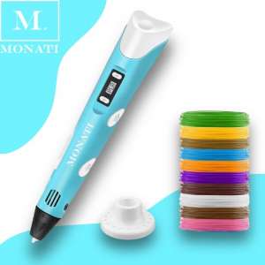 3D pen starterspakket - Inclusief 10 vullingen - Tekenen met Monati - Blauw
