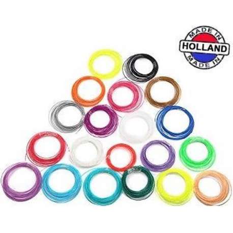 3D pen filament pakket 20 kleuren PLA/ABS - 100 meter