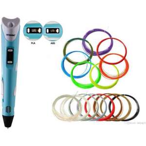 STARTERPACK - MyRiwell Advanced 3D pen - BLAUW - Incl 120m High Quality PLA filament