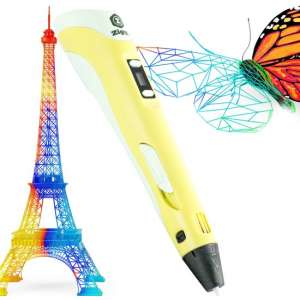 Ziggy 3D pen - 3D pennen - 3 in 1 starterspack- 3D printer - Filament - Kleur Geel