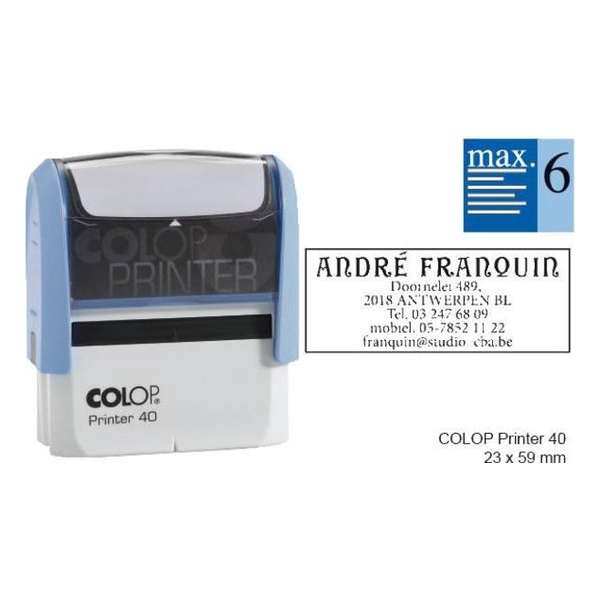 Tekststempel Colop Printer 40+Bon 6 regels
