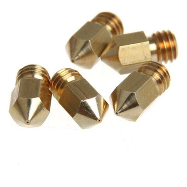 Nozzle mix mk8 - 5 st. 0.3 / 0.4 / 0.5 / 0.6 / 0.8 mm Nozzle mix mk8 - 5 st. 0.3 / 0.4 / 0.5 / 0.6 / 0.8 mm