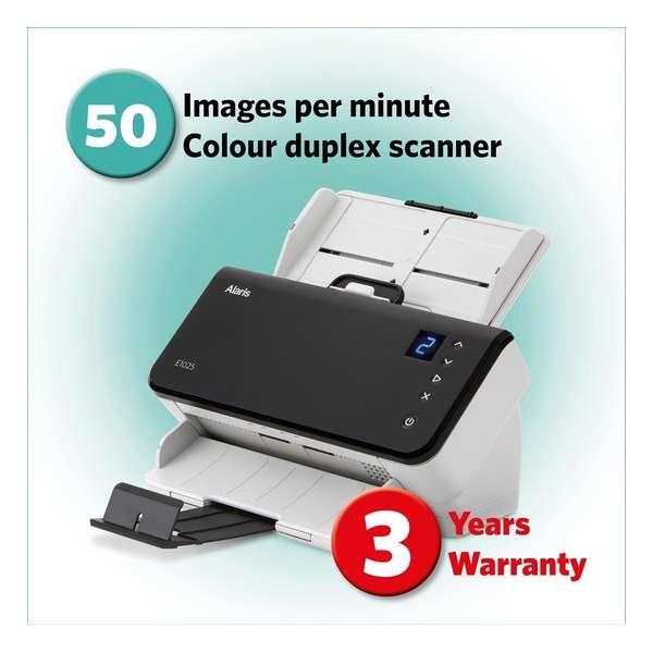 Alaris E1025 600 x 600 DPI ADF-scanner Zwart, Grijs A4