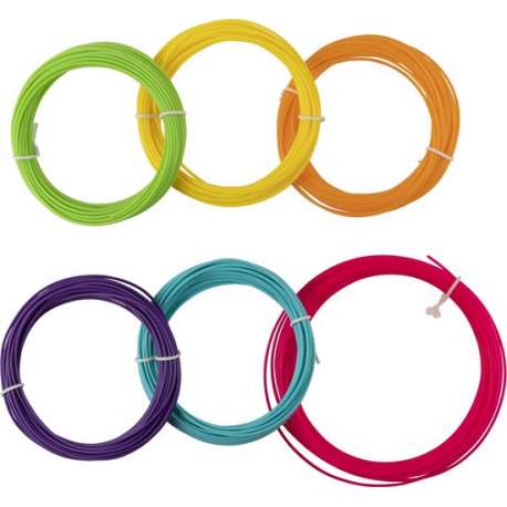 3D Pen Filamenten - Multipack - 1.75mm PLA 6 x 10 Meter Filament - 3Dandprint