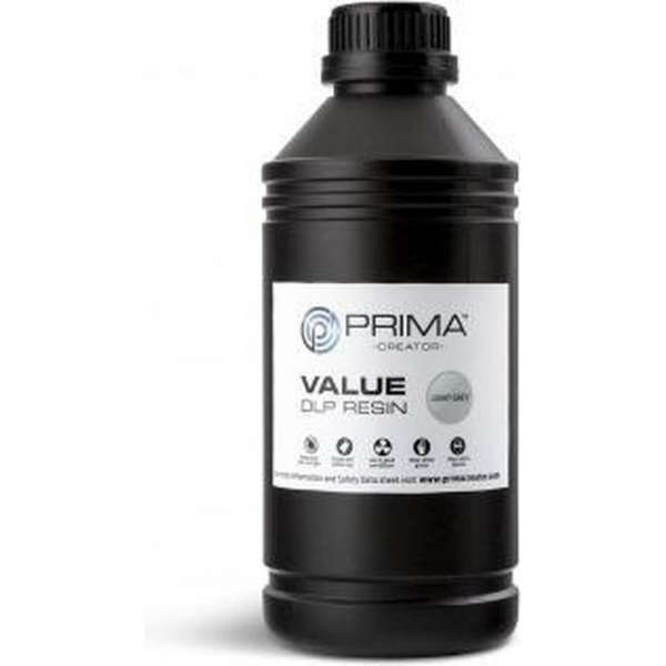 Prima Creator PrimaCreator Value UV / DLP Resin - 1000 ml - Light Grey Prima Creator PrimaCreator Value UV / DLP Resin - 1000 ml - Light Grey