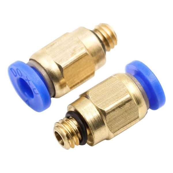 Hiden | 3D printing | Pneumatische fitting - Filament Tube Connector - M6 x 4mm | 2 stuks Hiden | 3D printing | Pneumatische fitting - Filament Tube Connector - M6 x 4mm | 2 stuks