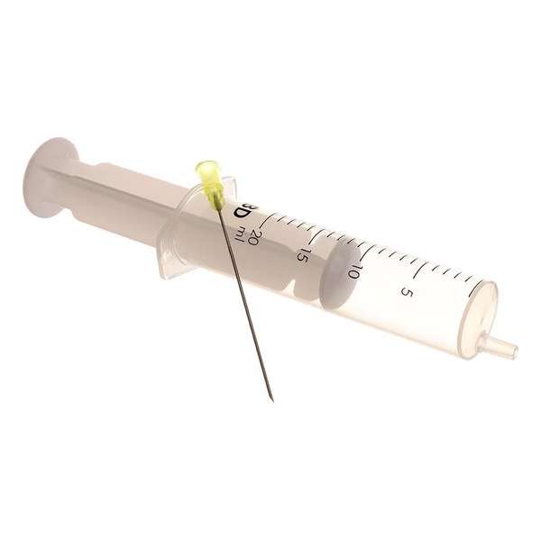 set van 4x injectiepuit 20ml met dikke lange naald