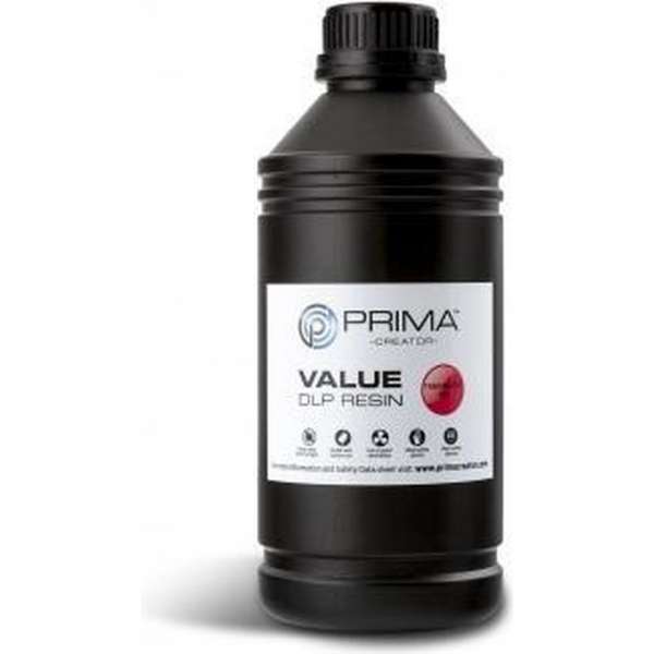 Prima Creator PrimaCreator Value UV / DLP Resin - 1000 ml - Transparent Red Prima Creator PrimaCreator Value UV / DLP Resin - 1000 ml - Transparent Red