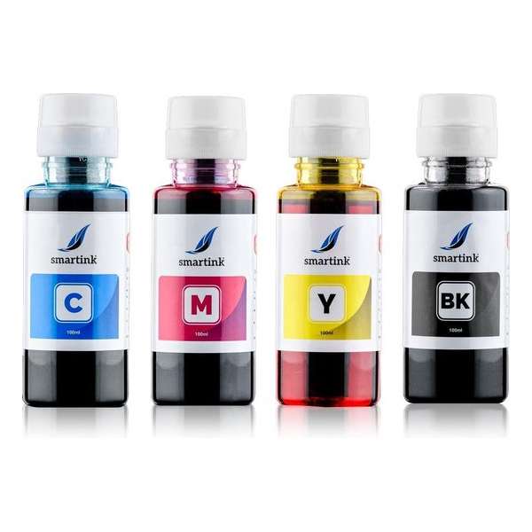 Geschikt inkt HP SmartTank 455 HP30 HP31 navulinkt inktflesjes 4x100 ml Smart Ink Huismerk Geschikt inkt HP SmartTank 455 HP30 HP31 navulinkt inktflesjes 4x100 ml Smart Ink Huismerk