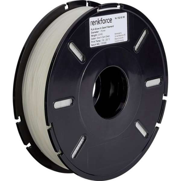 Filament Renkforce PLA kunststof 1.75 mm Groen (fluorescerend) 500 g