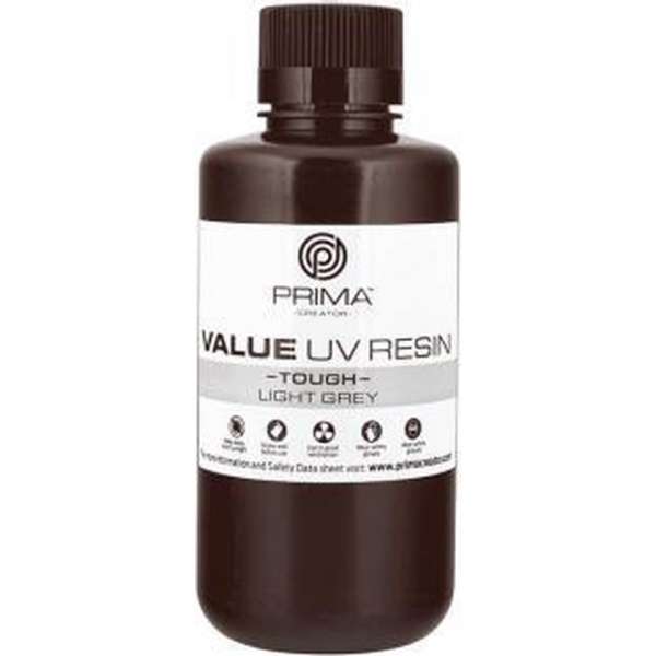 Prima Creator PrimaCreator Value Tough UV Resin (ABS Like) - 500 ml - Light Grey Prima Creator PrimaCreator Value Tough UV Resin (ABS Like) - 500 ml - Light Grey
