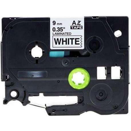 Labeltape Brother Compatible TZ-221 9mm zwart op wit