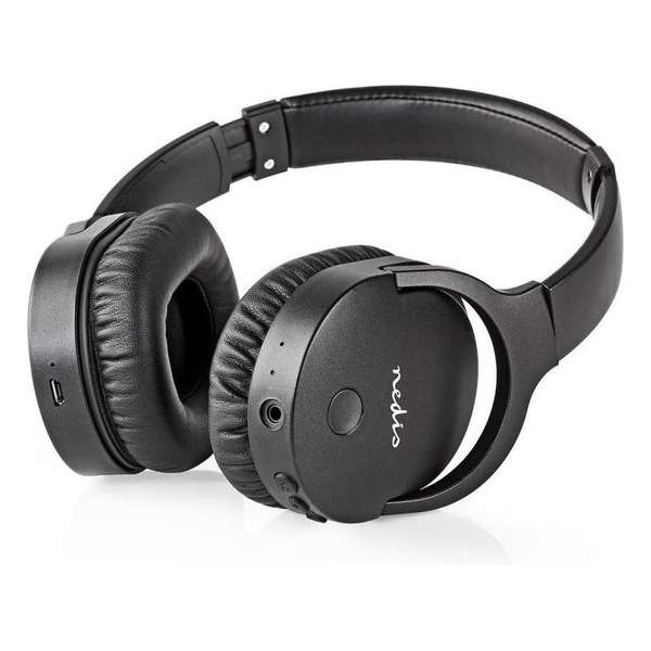 Nedis HPBT2260BK Draadloze Hoofdtelefoon Bluetooth® Over-ear Actieve Ruisonderdrukking (anc) Zwart Nedis HPBT2260BK Draadloze Hoofdtelefoon Bluetooth® Over-ear Actieve Ruisonderdrukking (anc) Zwart