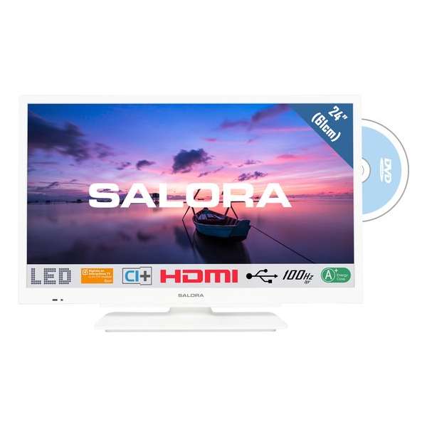 Salora 24HDW6515 HD LED TV/DVD Combi 61 cm Wit