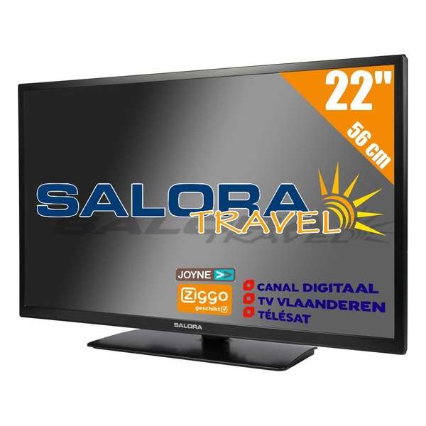 Salora Travel TV 22 inch LED9109CTS2 tv 56 cm (22'') 12 en 230 Volt HD Satelliet
