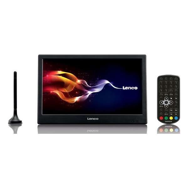 Lenco TFT-1028 - Draagbare televisie HD met DVB-T2 - 10 inch - Zwart