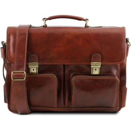 Tuscany Leather 1st Class Heren Aktetas Bruin