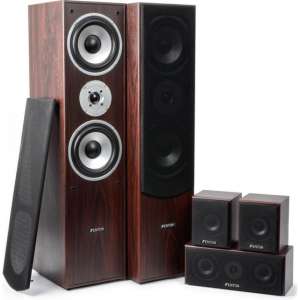 Fenton Thuis bioscoop speaker systeem - Walnoot - 5 delig