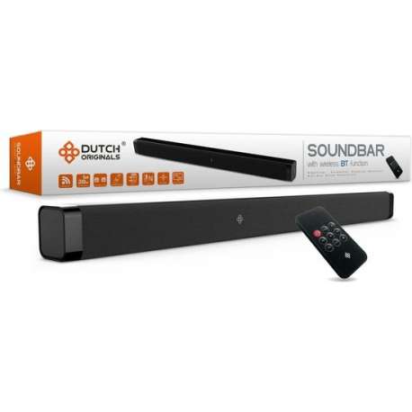 Bluetooth Soundbar | Draadloze Verbinding | Zwart |  Incl. Afstandsbediening en bevestigin