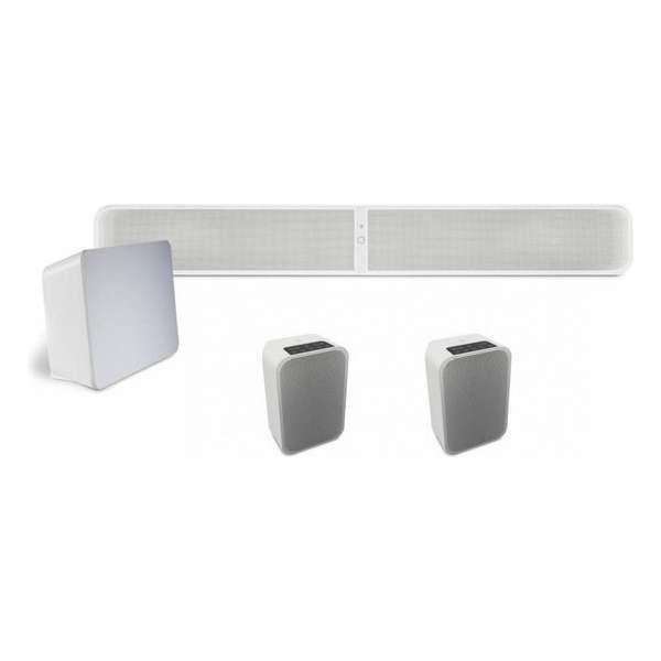 Bluesound Pakketprijs: Soundbar + Subwoofer + 2X Pulse Flex (voordeel: €250) - Wit ( Grati