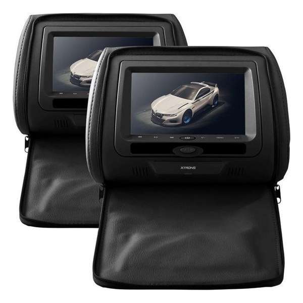 2x 7 inch Zwarte hoofdsteun DVD player 2x 7 inch Zwarte hoofdsteun DVD player
