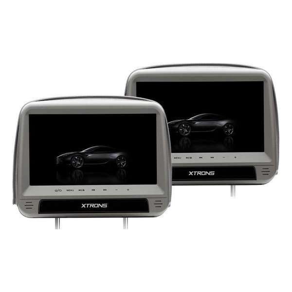 2x 9 inch Grijze HD Digital hoofdsteun DVD Speler met een Zipper design 2x 9 inch Grijze HD Digital hoofdsteun DVD Speler met een Zipper design
