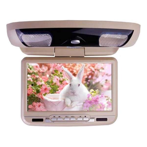 9-inch digitale hoofdsteun dvd speler crème 9-inch digitale hoofdsteun dvd speler crème