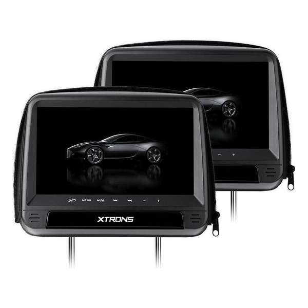 2x 9 inch Zwarte HD Digital hoofdsteun DVD Speler met een Zipper design 2x 9 inch Zwarte HD Digital hoofdsteun DVD Speler met een Zipper design