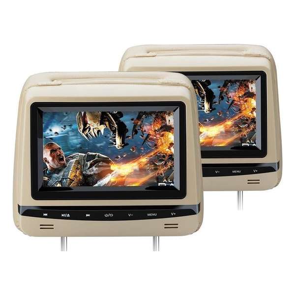 2x 7 inch touchscreen hoofdmonitoren (beige) 2x 7 inch touchscreen hoofdmonitoren (beige)